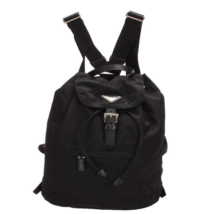 Prada black backpack online nylon