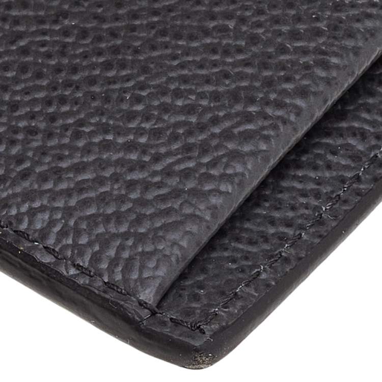 Pre Owned Prada Grey Vitello Grain Leather Bifold Wallet