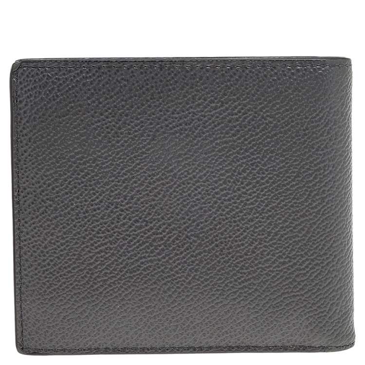 Pre Owned Prada Grey Vitello Grain Leather Bifold Wallet