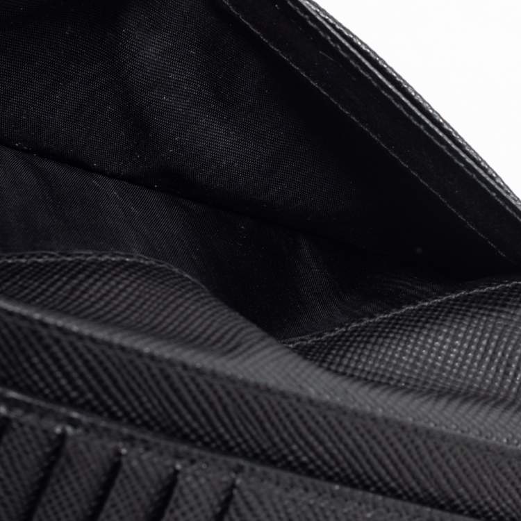 Pre Owned Prada Blue Saffiano Leather Bifold Long Wallet 