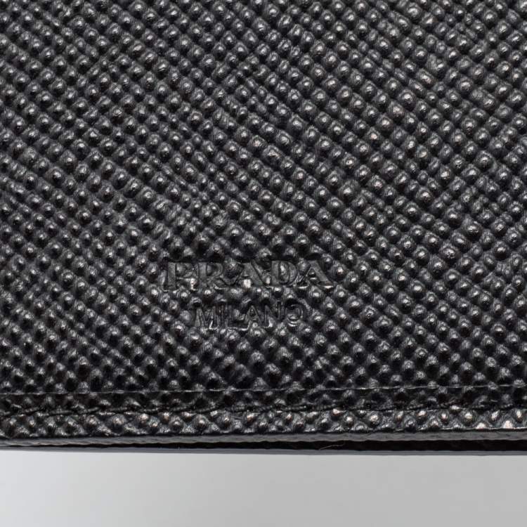 Pre Owned Prada Blue Saffiano Leather Bifold Long Wallet 
