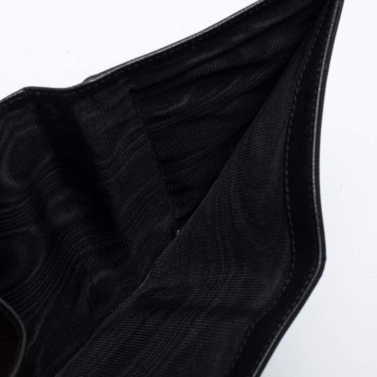 Pre Owned Prada Black Tessuto Nylon Trifold Wallet