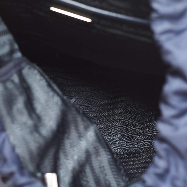 Pre Owned Prada Navy Blue Nylon Backpack