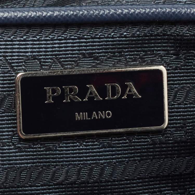 Pre Owned Prada Navy Blue Nylon Backpack