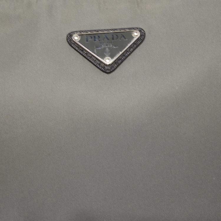 Pre Owned Prada Grey/Black Nylon Crossbody Bag