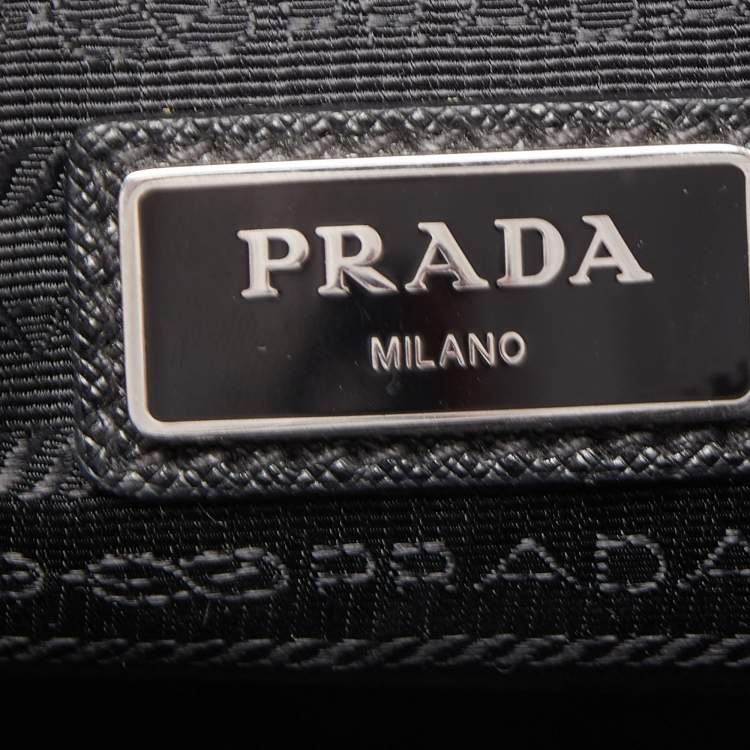 Pre Owned Prada Grey/Black Nylon Crossbody Bag