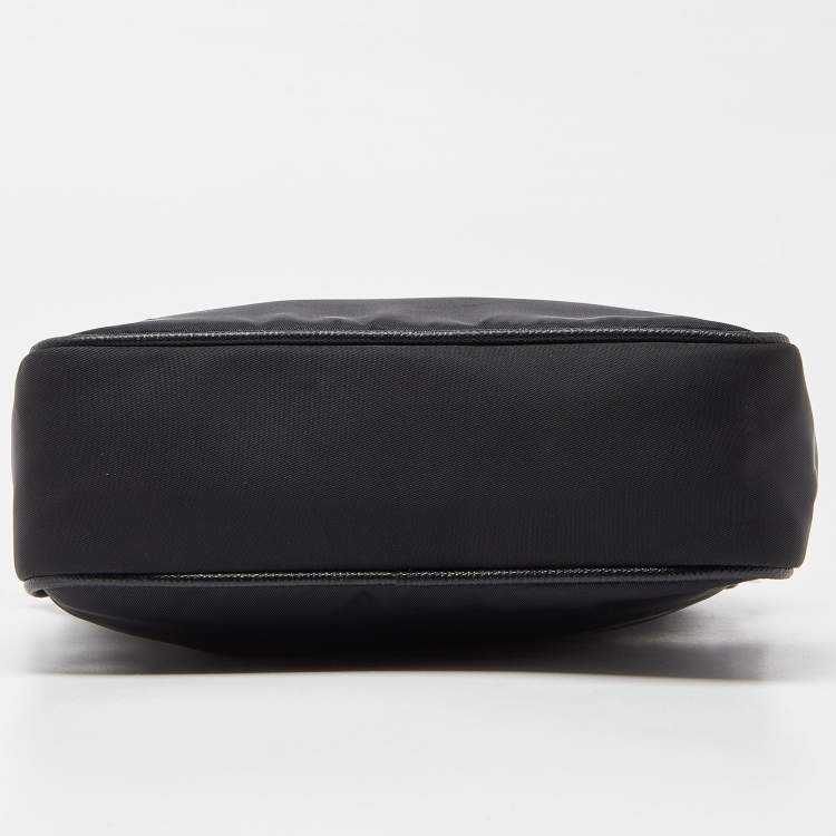 Pre Owned Prada Black Re-Nylon & Saffiano Leather Shoulder Bag