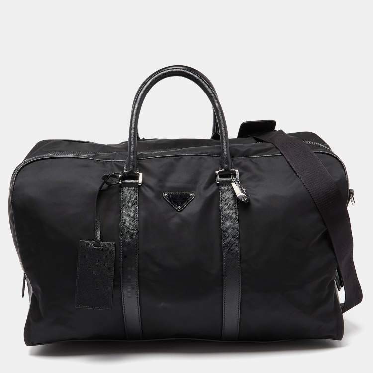 Prada, Bags, Authentic Prada Nylon Bag With Leather Handle