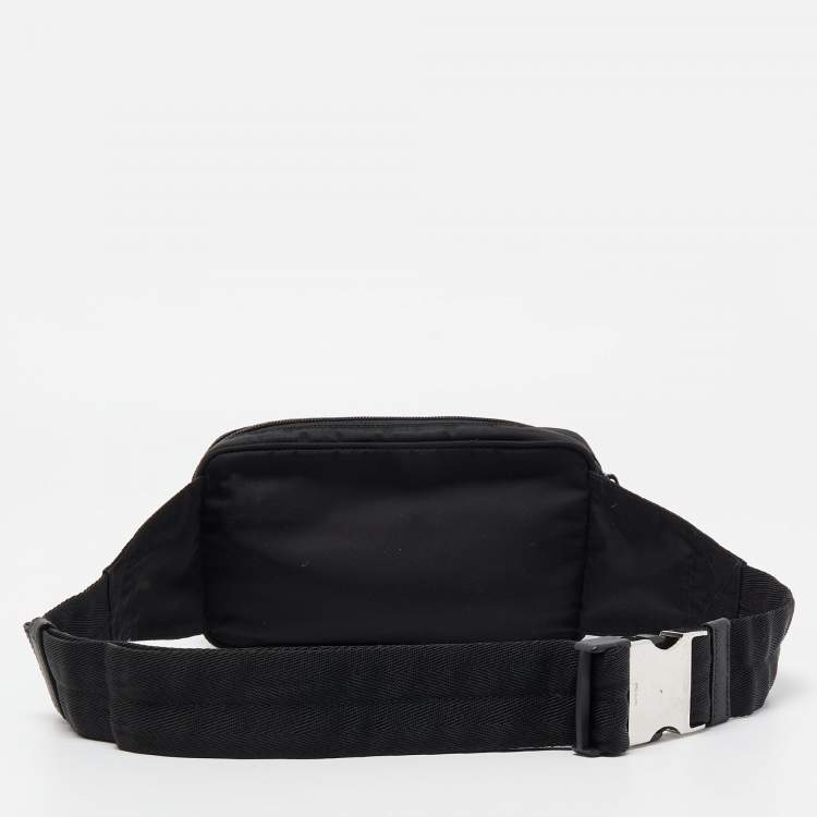 Pre Owned Prada Black Re-Nylon Belt Bag