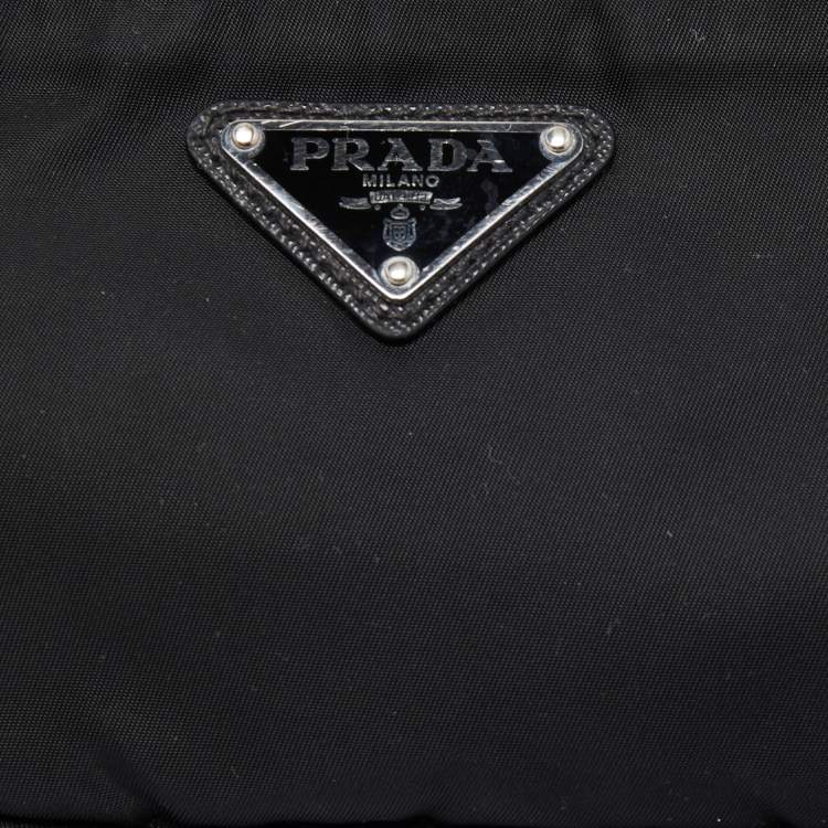 Pre Owned Prada Black Re-Nylon Belt Bag