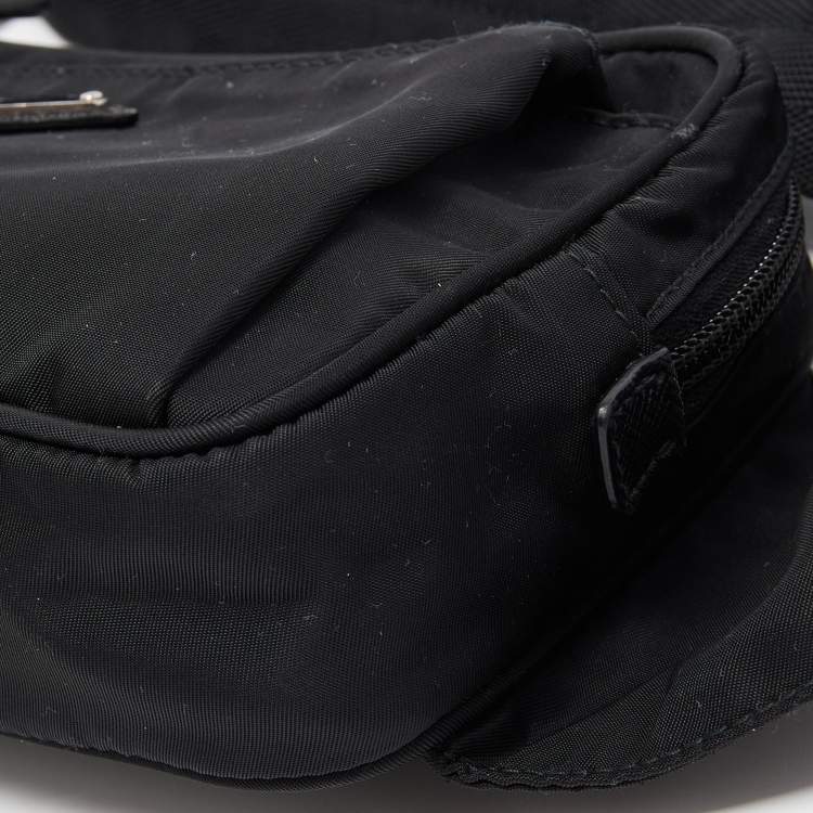Pre Owned Prada Black Re-Nylon Belt Bag