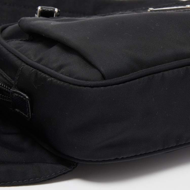 Pre Owned Prada Black Re-Nylon Belt Bag