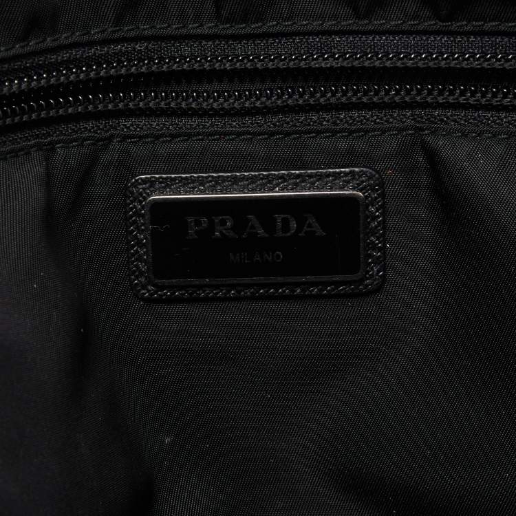 Pre Owned Prada Black Re-Nylon Belt Bag