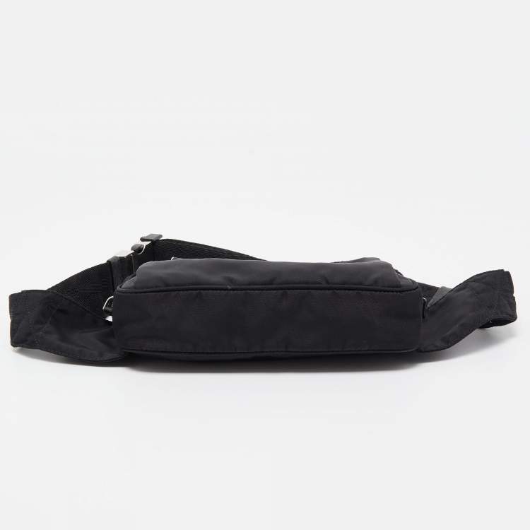 Pre Owned Prada Black Re-Nylon Belt Bag