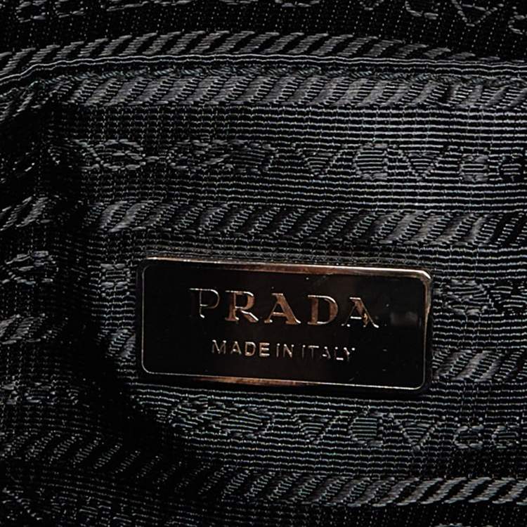 Pre Owned Prada Black Saffiano Lux Leather Briefcase Laptop Bag