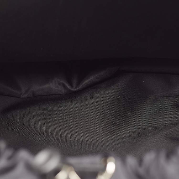 Pre Owned Prada Black Nylon Drawstring Backpack