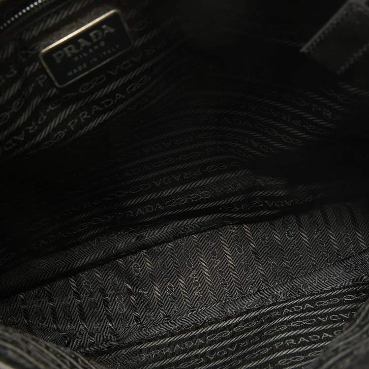 Pre Owned Prada Black Nylon and Leather Messenger Bag