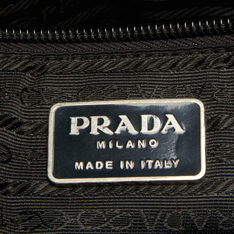 Pre Owned Prada Black Nylon and Leather Messenger Bag