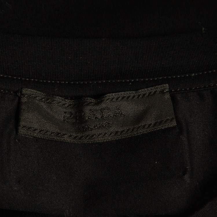 Pre Owned Prada Black Cotton Jersey Crew Neck T-Shirt XS