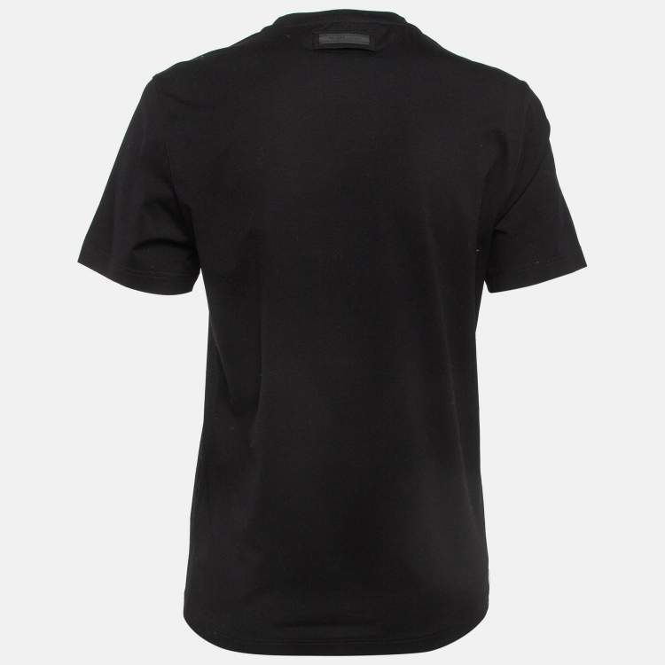Pre Owned Prada Black Cotton Jersey Crew Neck T-Shirt XS