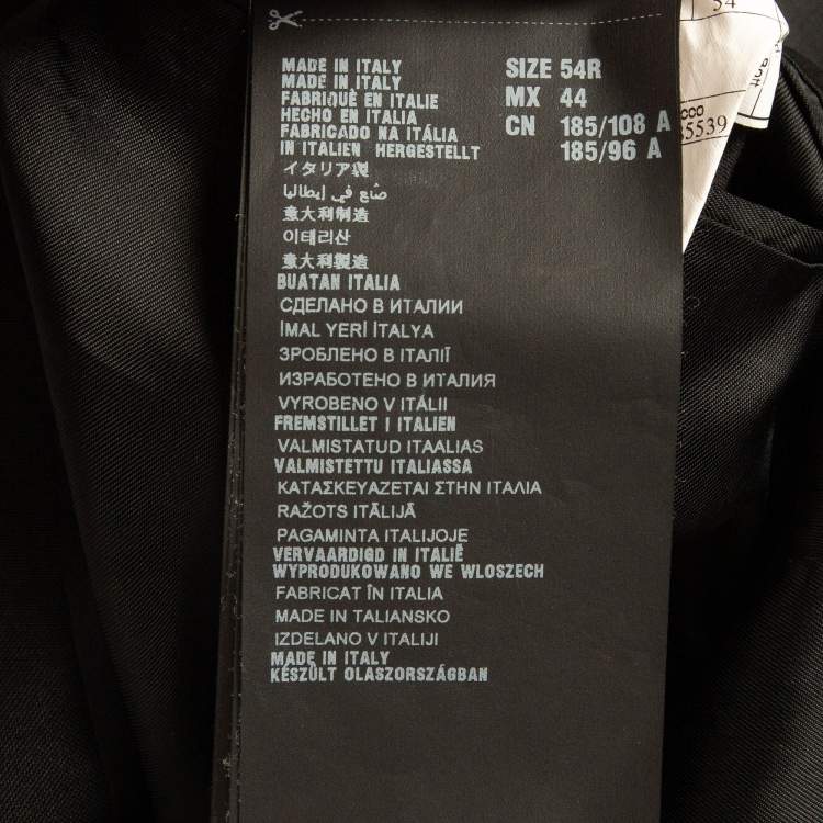 Pre Owned Prada Black Wool Blend Single Breasted Pants Suit XXL