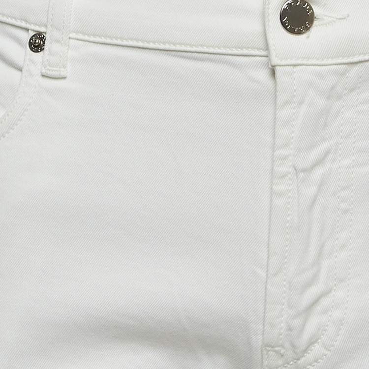 Pre Owned Prada White Denim Slim Fit Jeans L Waist 34"
