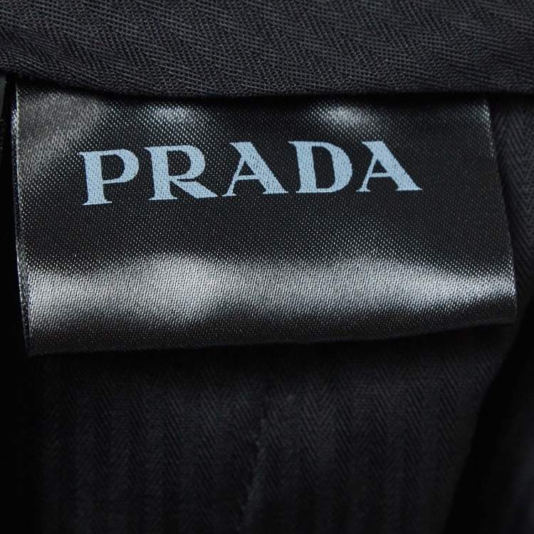 Pre Owned Prada Black Virgin Wool Trousers S