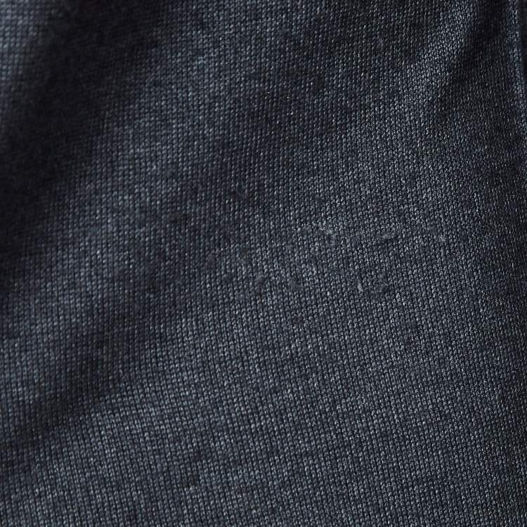 Pre Owned Prada Grey Wool Blend Knit V-Neck Sweater L