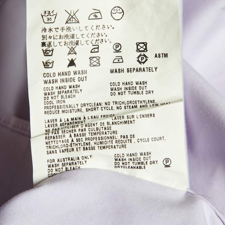 Pre Owned Prada Light Lavender Stretch Cotton Long Sleeve Shirt S