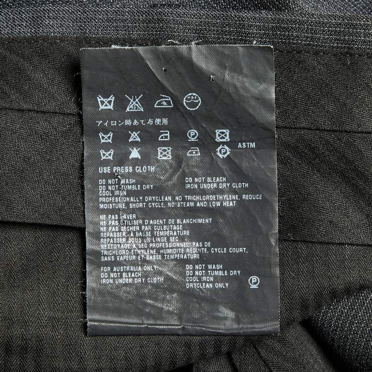 Pre Owned Prada Charcoal Grey Pinstriped Wool Tailored Suit M