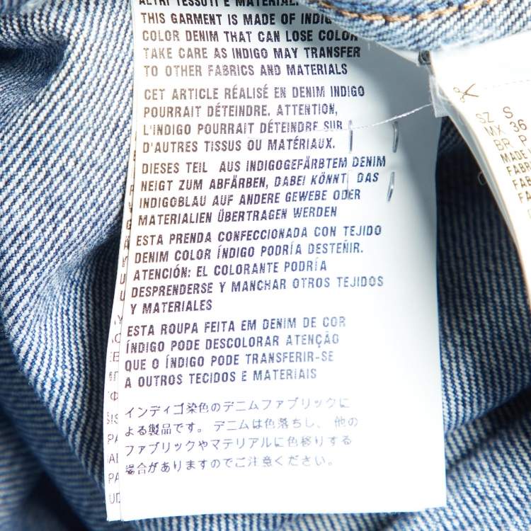 Pre Owned Prada Blue Denim Boxy Fit Short Sleeve Shirt S