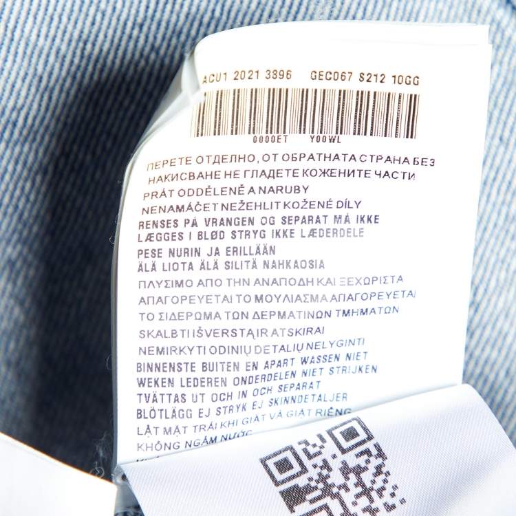 Pre Owned Prada Blue Denim Boxy Fit Short Sleeve Shirt S
