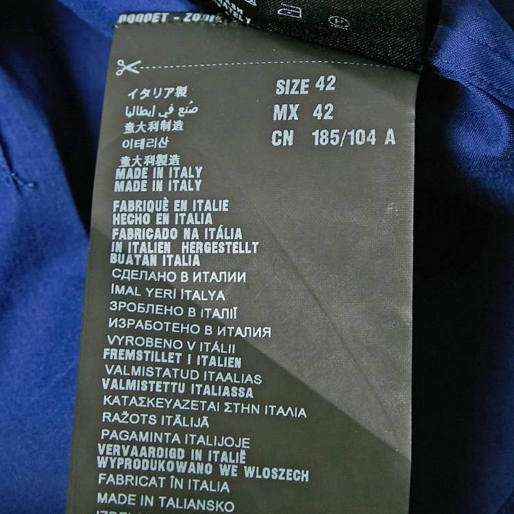 Pre Owned Prada Navy Blue Stretch Poplin Button Front Shirt XL