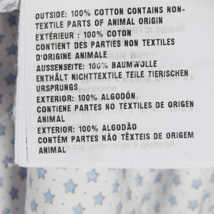 Pre Owned Prada Blue Stars Print Cotton Button Front Shirt XL