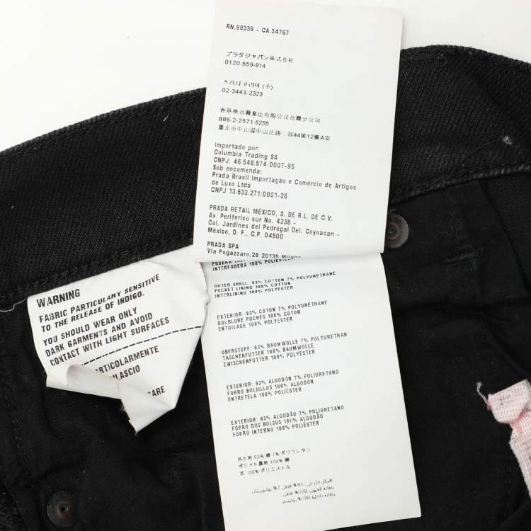 Pre Owned Prada Black Cotton Pants M