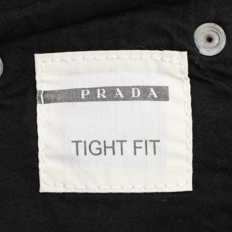 Pre Owned Prada Black Cotton Pants M