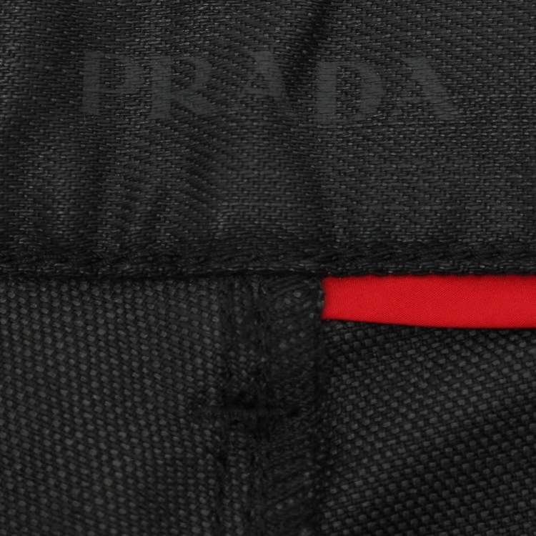 Pre Owned Prada Indigo Blue Cotton Blend Tapered Fit Pants L