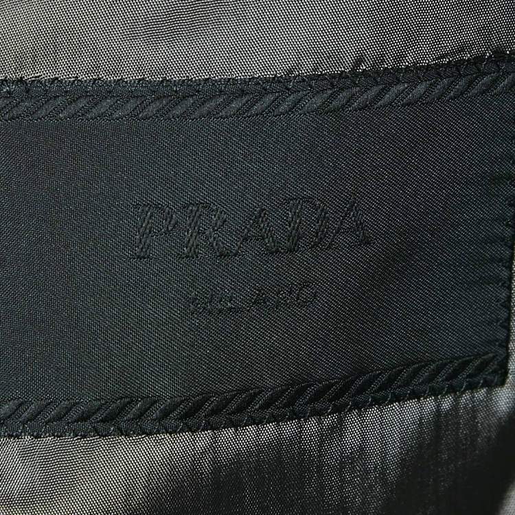 Pre Owned Prada Grey Wool Regular Fit Pants Suit XL
