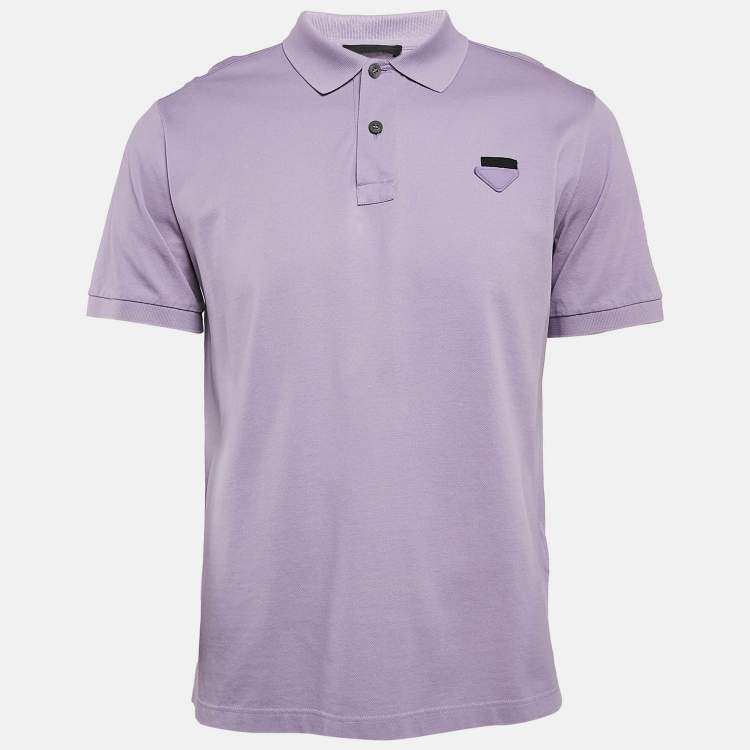 Tシャツ・カットソー PRADA Men T Shirts UJN851 16JM F0237 Purple Prada Purple Cotton Pique Polo T-Shirt L Prada | TLC