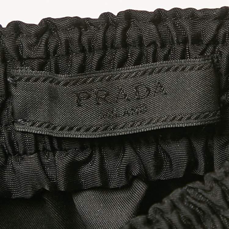 Pre Owned Prada Black Re-Nylon Bermuda Shorts S