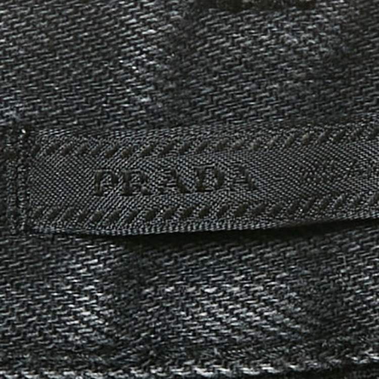 Pre Owned Prada Black Faded Denim Skinny Jeans Waist 36"