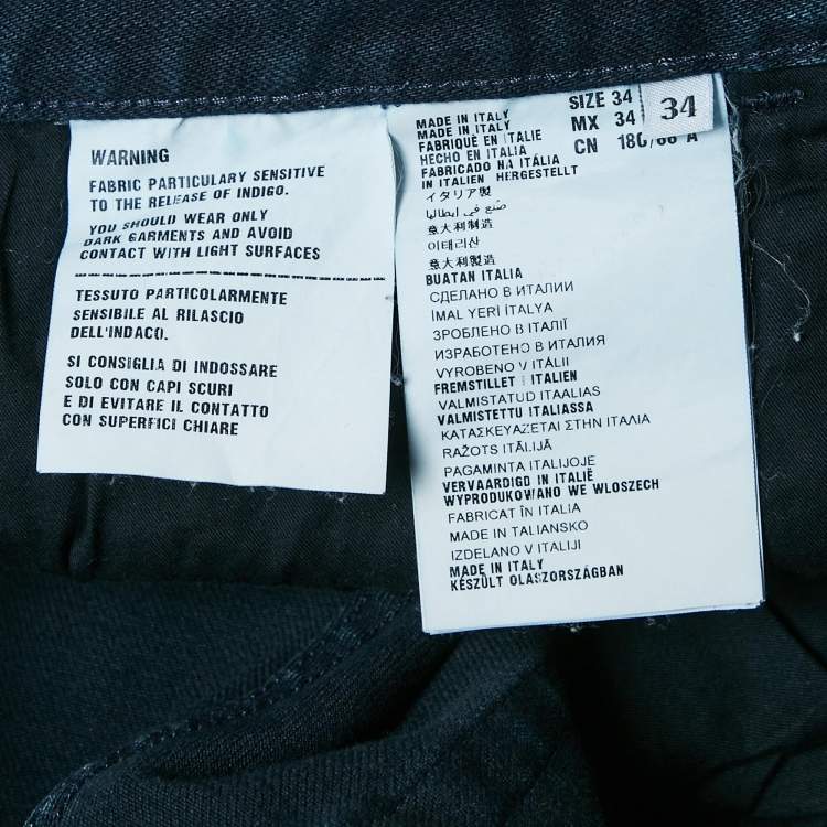 Pre Owned Prada Navy Blue Denim Regular Fit Jeans L Waist 34"