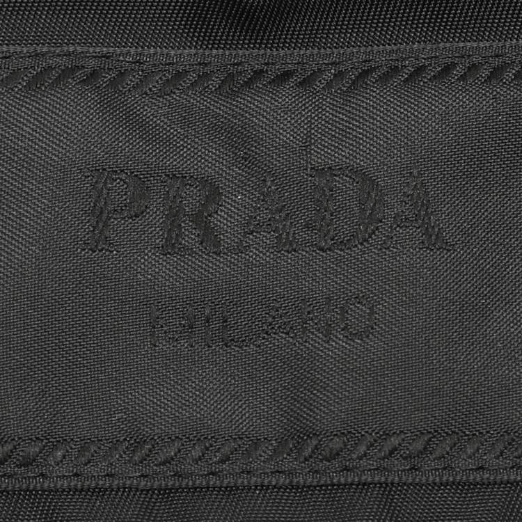 Pre Owned Prada Black Re-Nylon and Virgin Wool Zip Jacket XXL