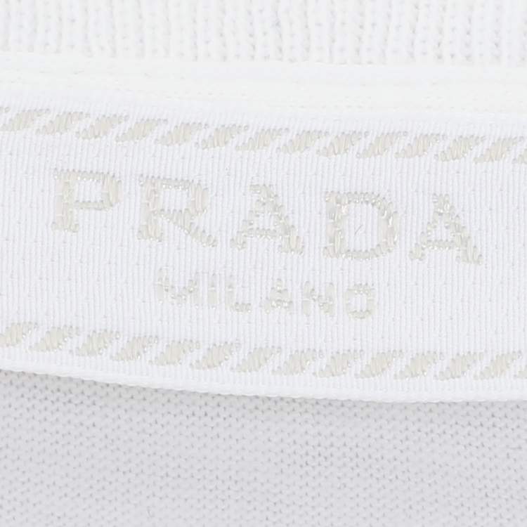 Pre Owned Prada White Cotton Prada Acronym T-shirt XXL