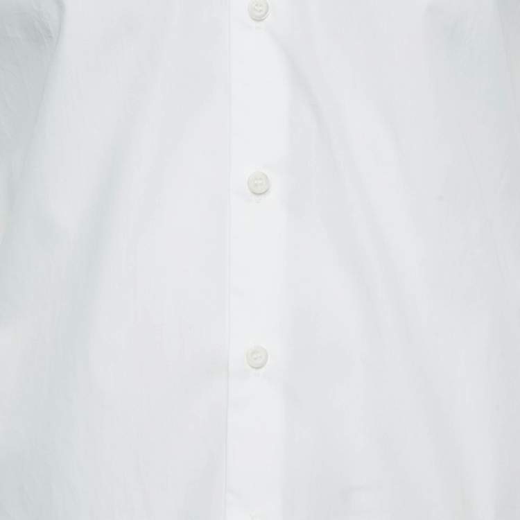 Pre Owned Prada White Cotton Long Sleeve Shirt M