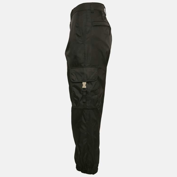 Pre Owned Prada Black Synthetic Cargo Pants M