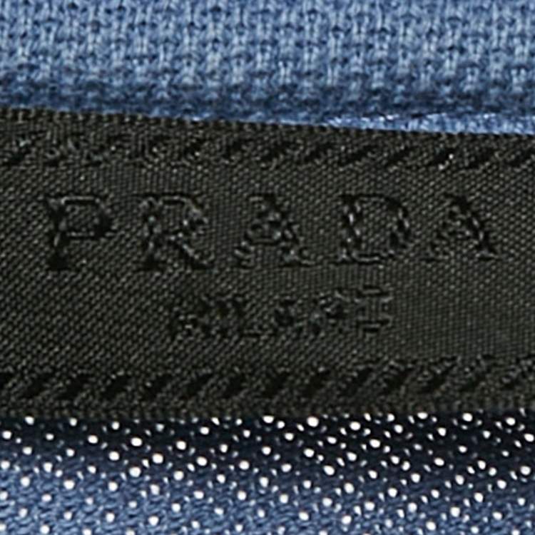 Pre Owned Prada Blue Cotton Pique Polo T-Shirt XL