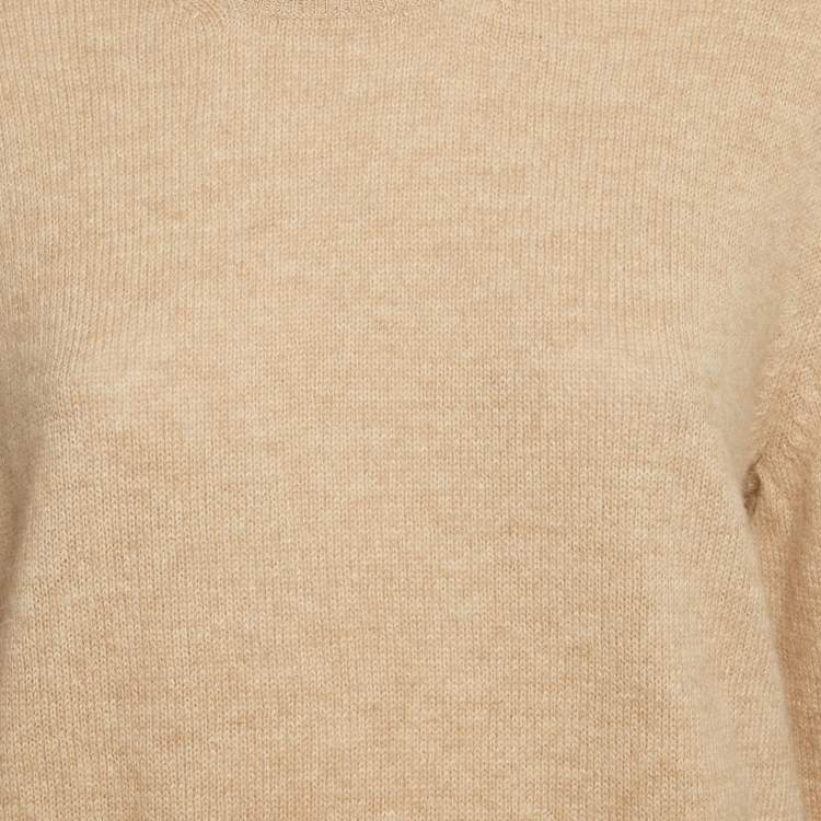 Pre Owned Prada Beige Wool Crewneck Sweater L
