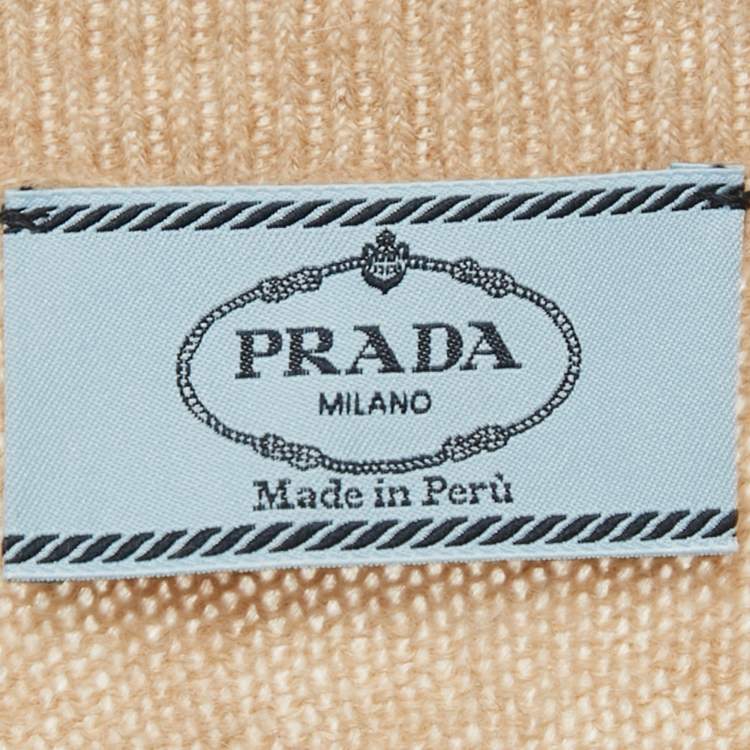 Pre Owned Prada Beige Wool Crewneck Sweater L