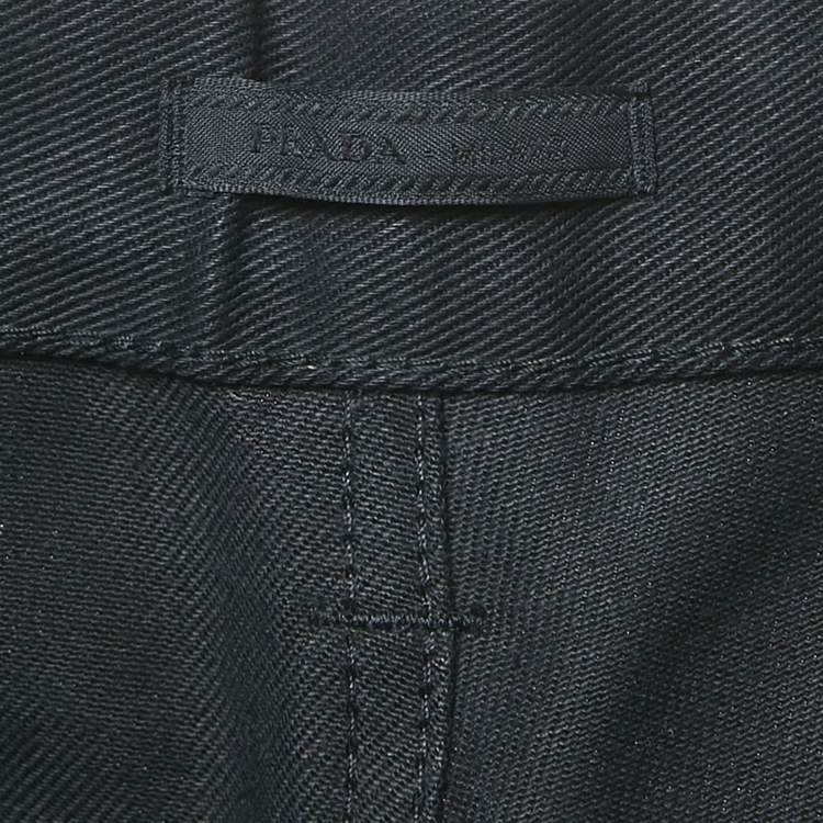 Pre Owned Prada Black Denim Regular Fit Jeans M Waist 32"
